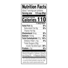 Amazon Grocery Cherry Pie Filling label closeup, no high fructose corn syrup for tastier pies.
