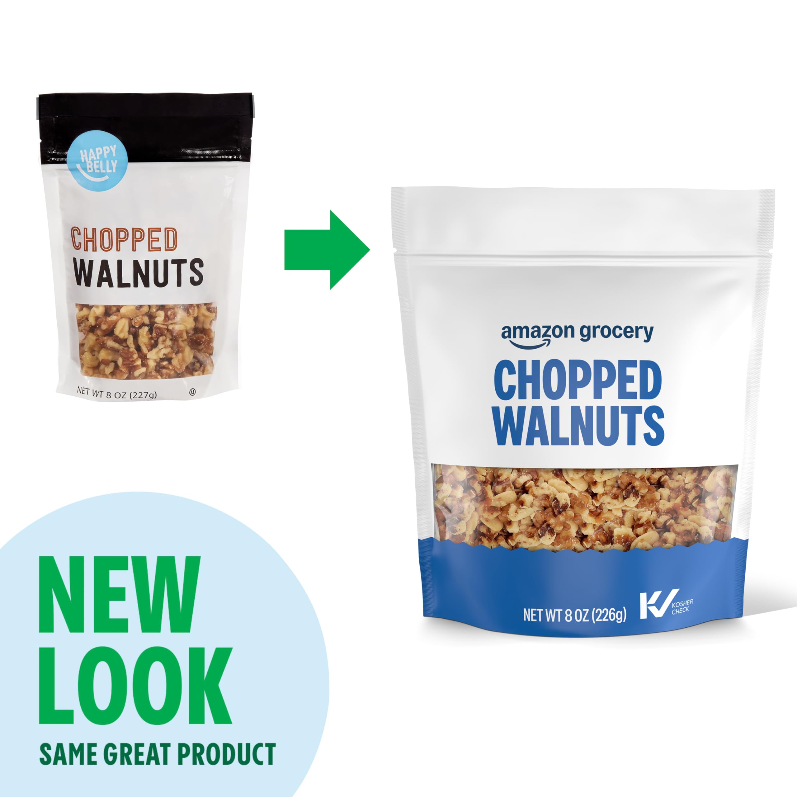 Amazon Grocery chopped walnuts ideal for oats salads and desserts.