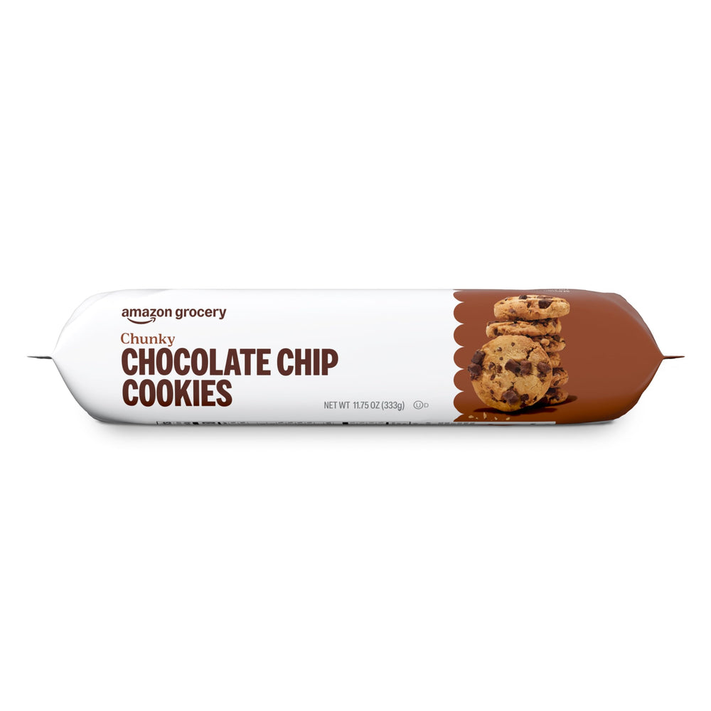 Amazon Grocery cookies on a plate with milk for dunking and enjoyment
