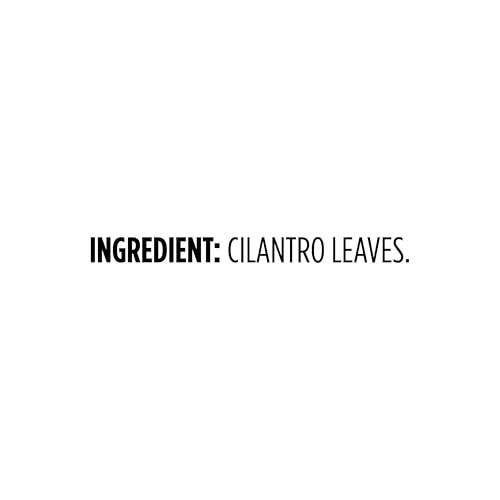 Amazon Grocery Cilantro Leaves label closeup, highlighting no artificial ingredients.