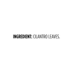 Amazon Grocery Cilantro Leaves label closeup, highlighting no artificial ingredients.