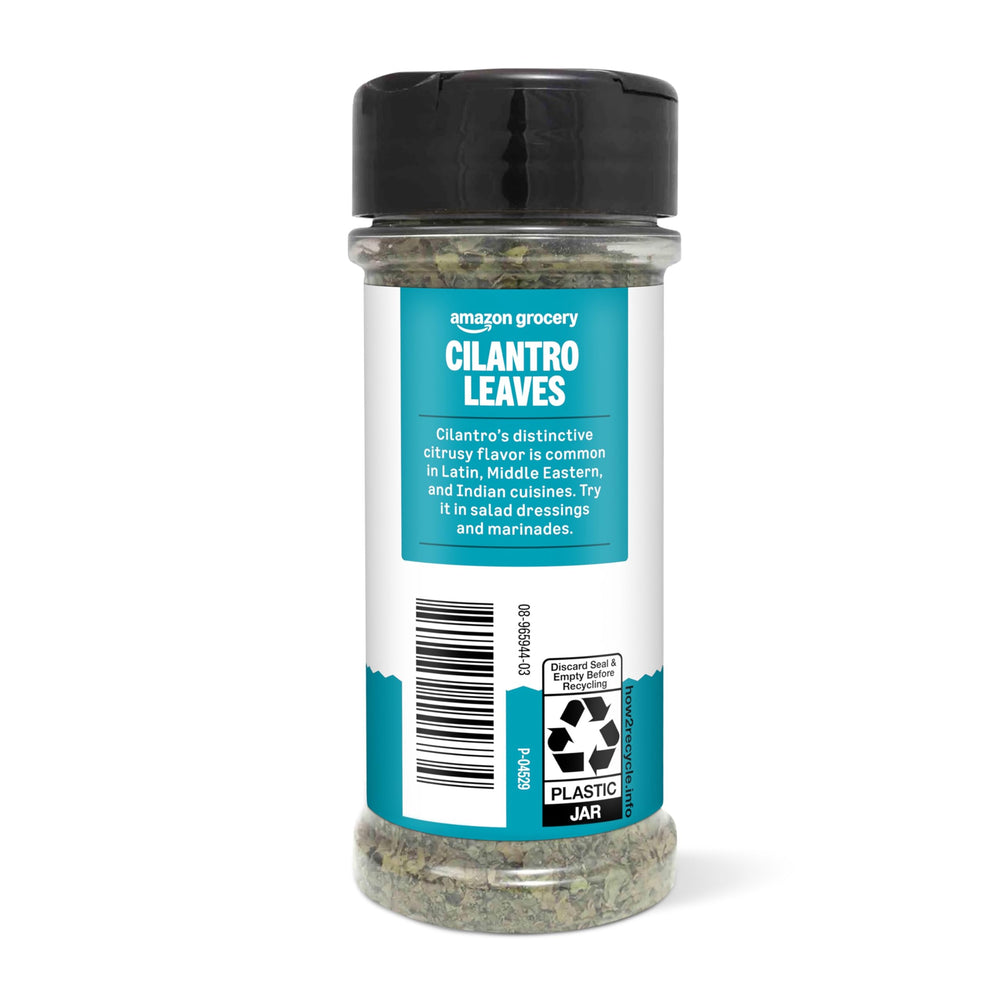 Amazon Grocery Cilantro Leaves pantry shelf packaging, ready for quick meals.