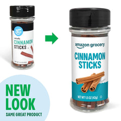 Amazon Grocery cinnamon sticks in a cooking scene with warm flavors.