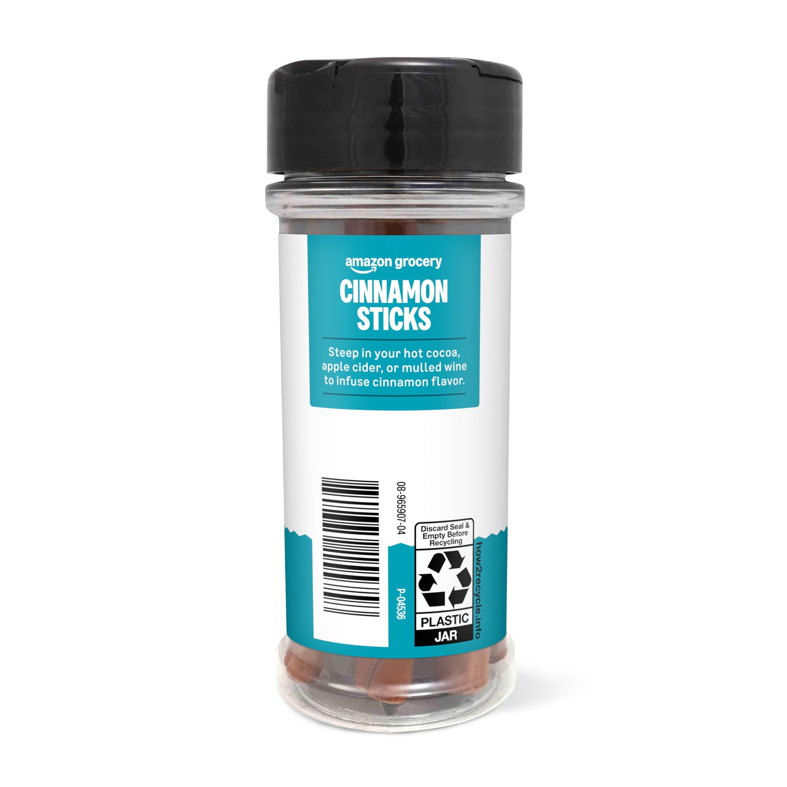 Amazon Grocery cinnamon sticks being poured for quick, flavorful seasoning.