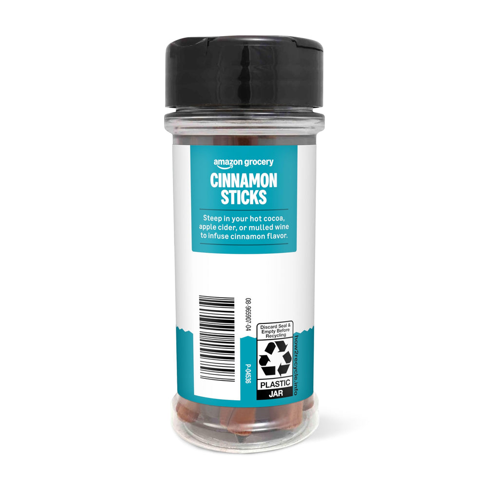 Amazon Grocery cinnamon sticks being poured for quick, flavorful seasoning.