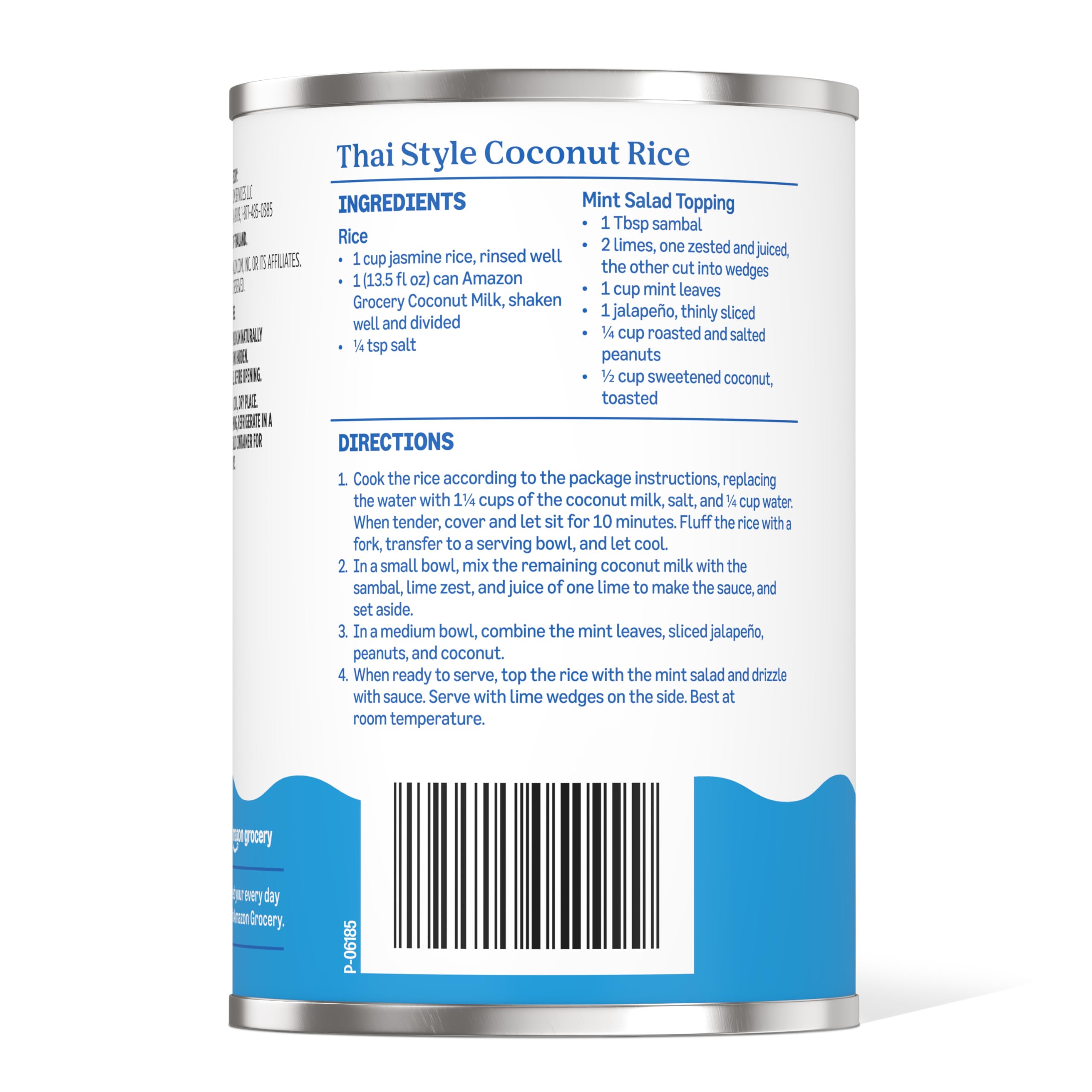 Amazon Grocery Coconut Milk unsweetened label for versatile recipes