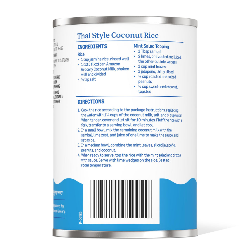 Amazon Grocery Coconut Milk unsweetened label for versatile recipes