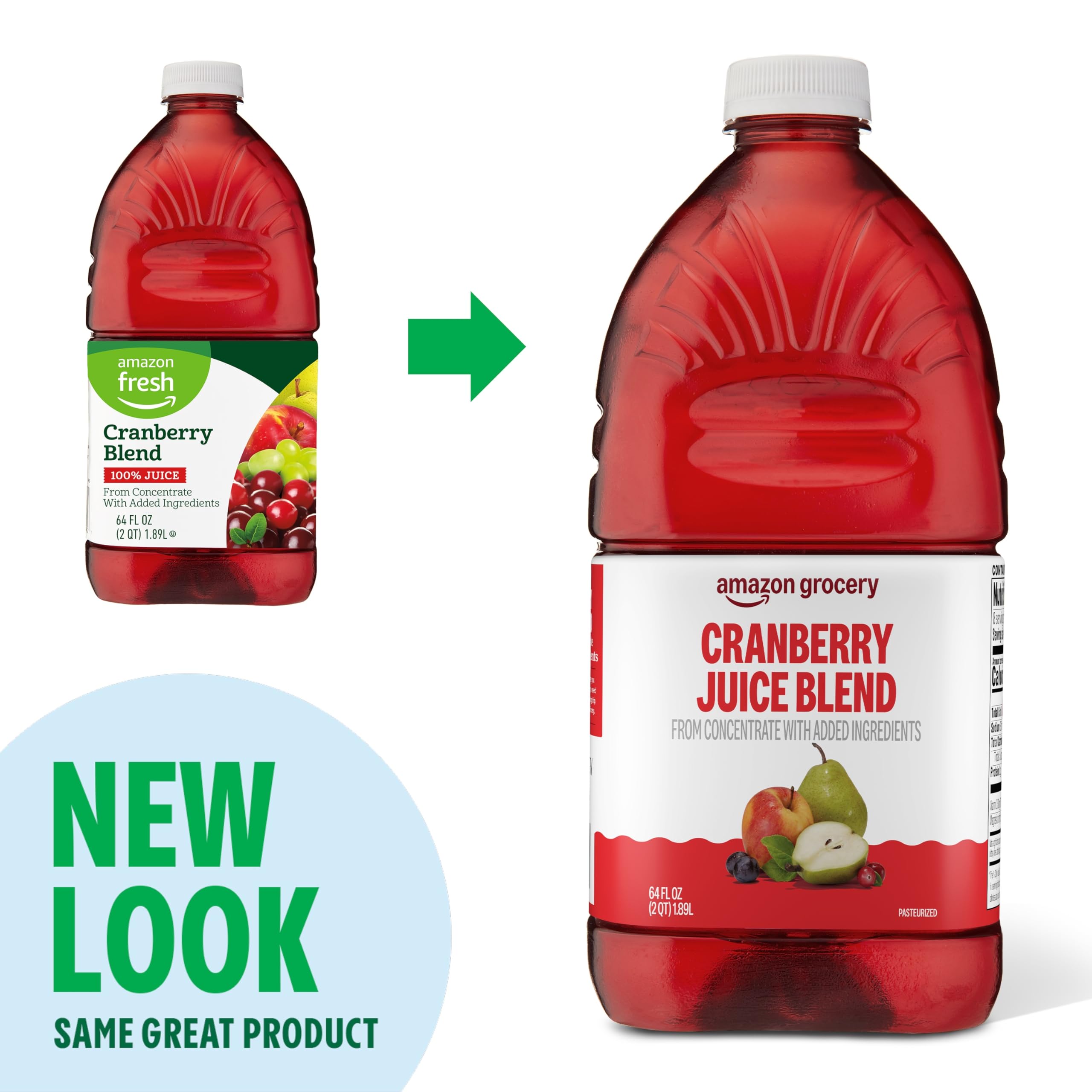 Amazon Grocery Cranberry Juice Blend glass served with ice for refreshment.