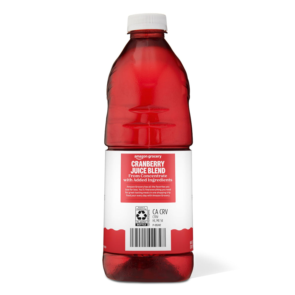 Amazon Grocery Cranberry Juice Blend on store display for pantry use.