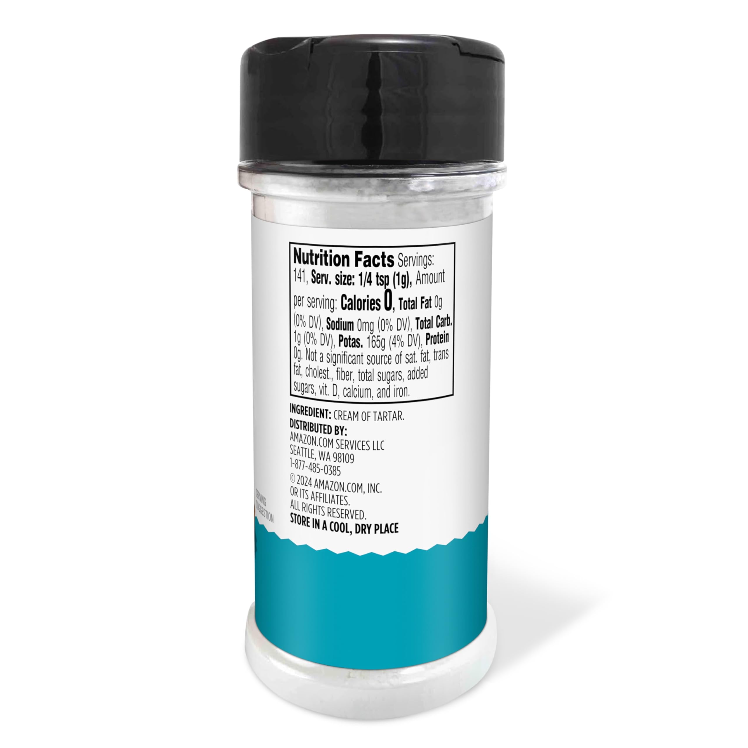 Amazon Grocery Cream of Tartar 5oz storage guidance for a cool, dry place.