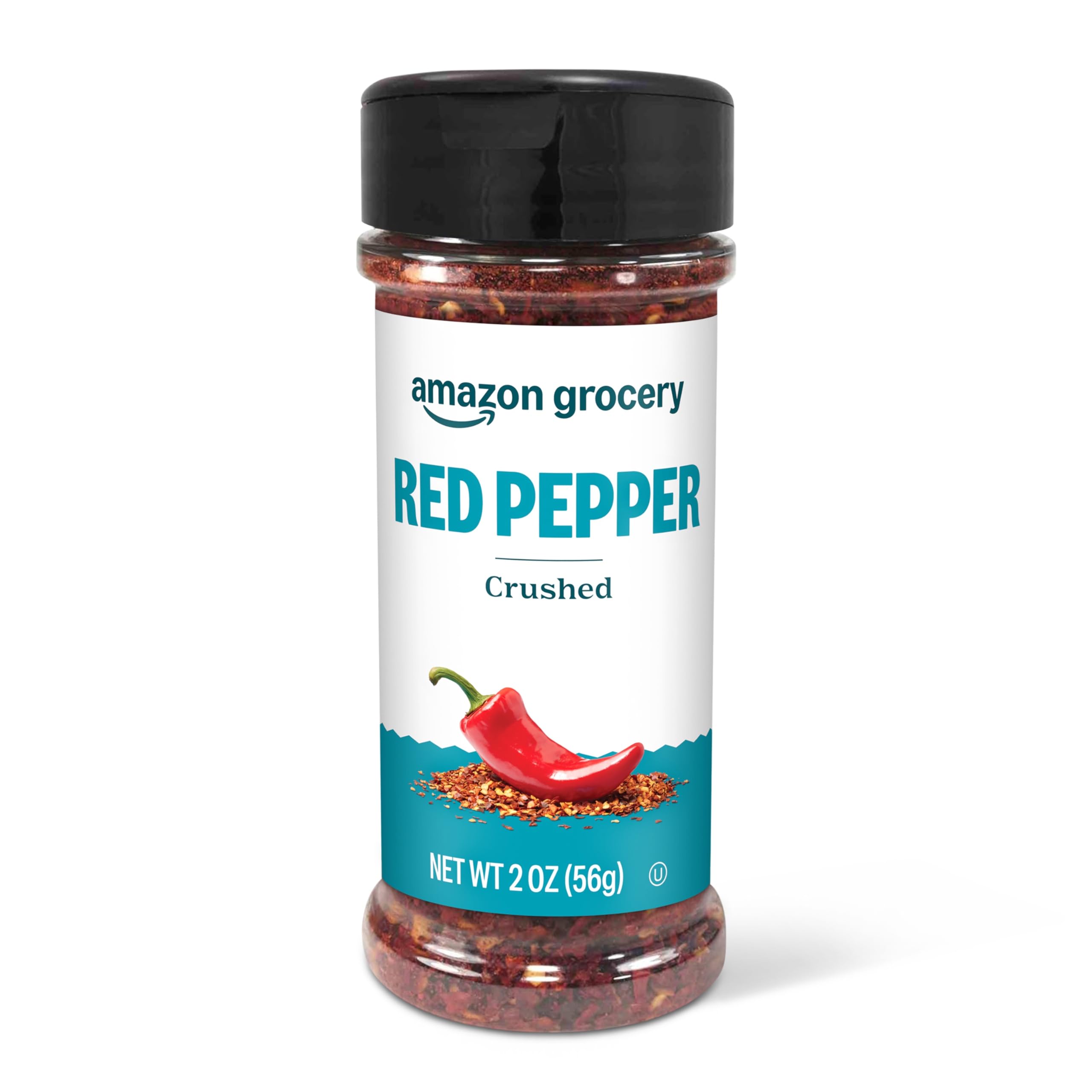 Amazon Grocery crushed red pepper bottle showing vibrant flakes for flavorful meals