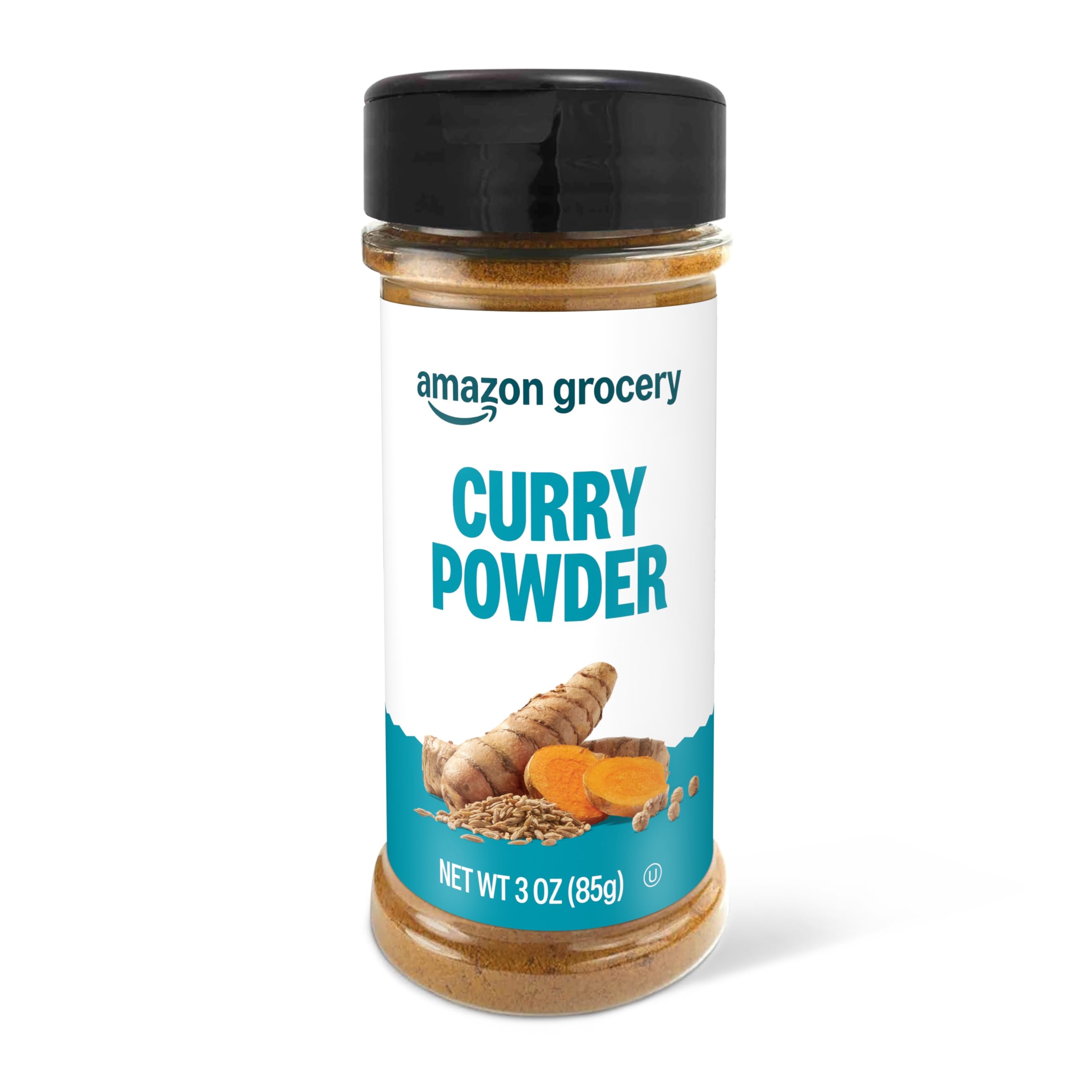 Amazon Grocery curry powder 3 oz bottle close-up showing rich flavor