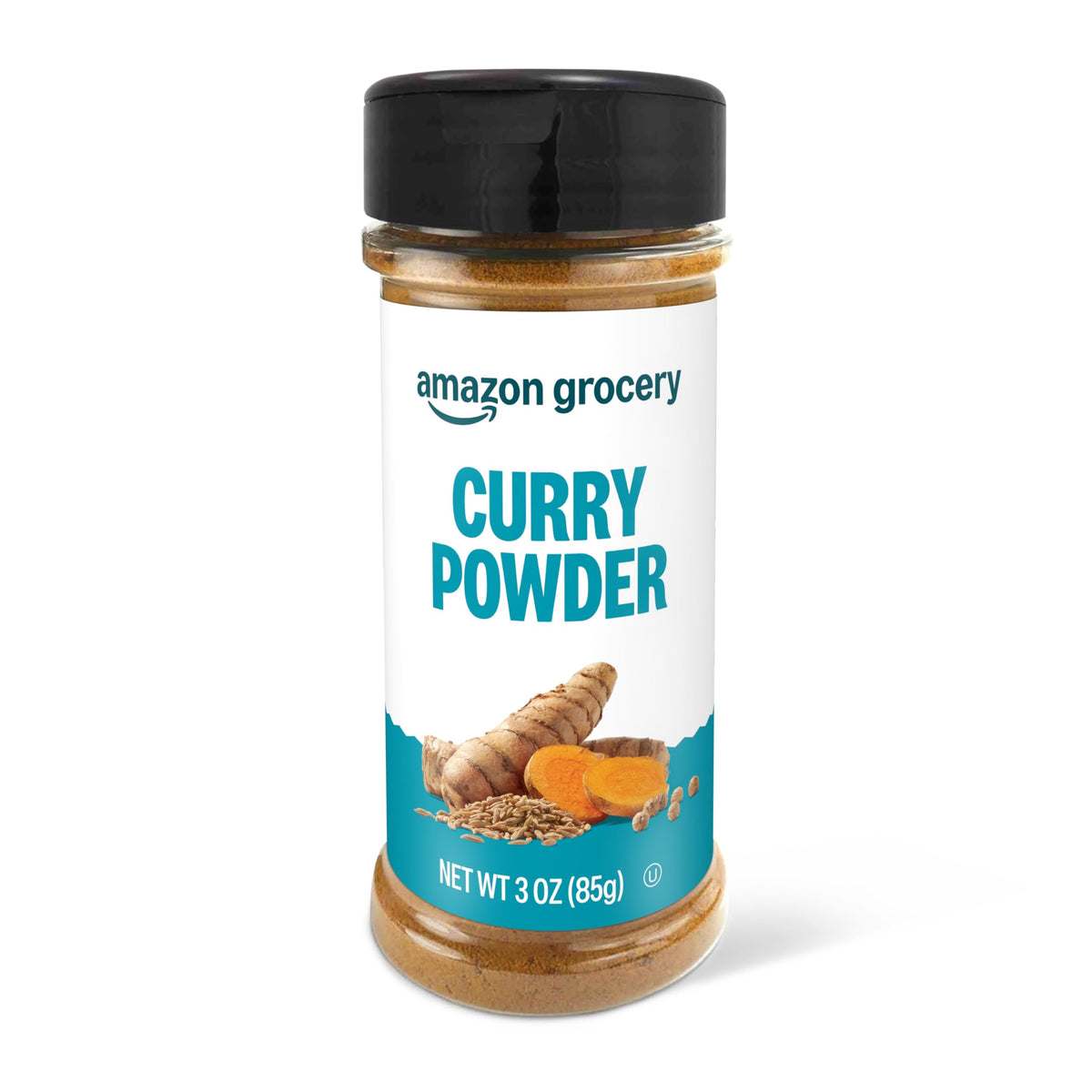 Amazon Grocery curry powder 3 oz bottle close-up showing rich flavor