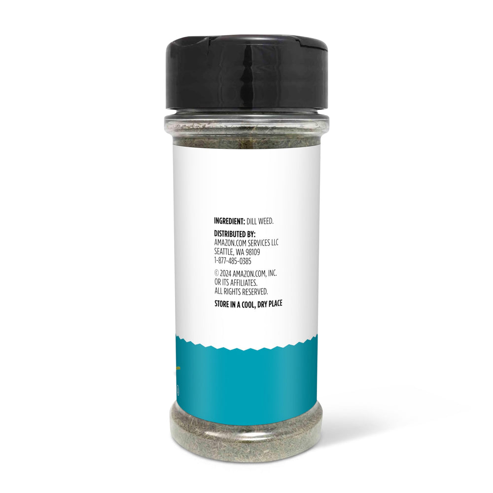 Amazon Grocery Dill Weed on kitchen counter suggests versatile use in potatoes and fish.