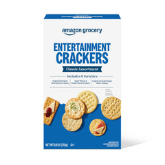Amazon Grocery Entertainment Crackers front of box for quick snacking