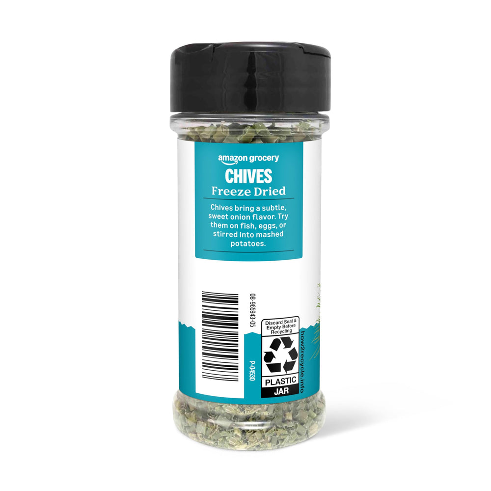 Amazon Grocery Freeze Dried Chives sprinkled over a dish for savory depth.