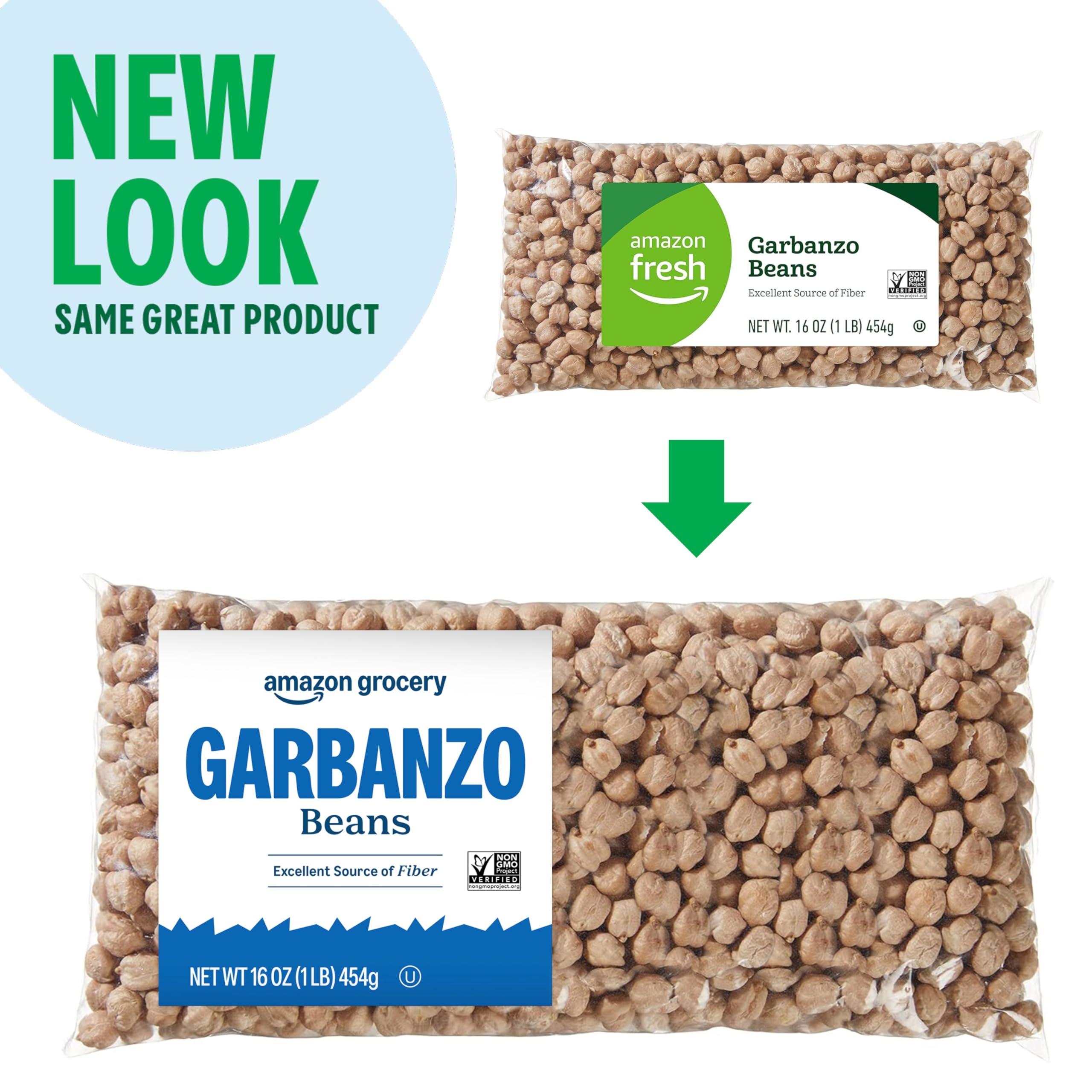 Amazon Grocery garbanzo beans split for easy meal prep and salads.
