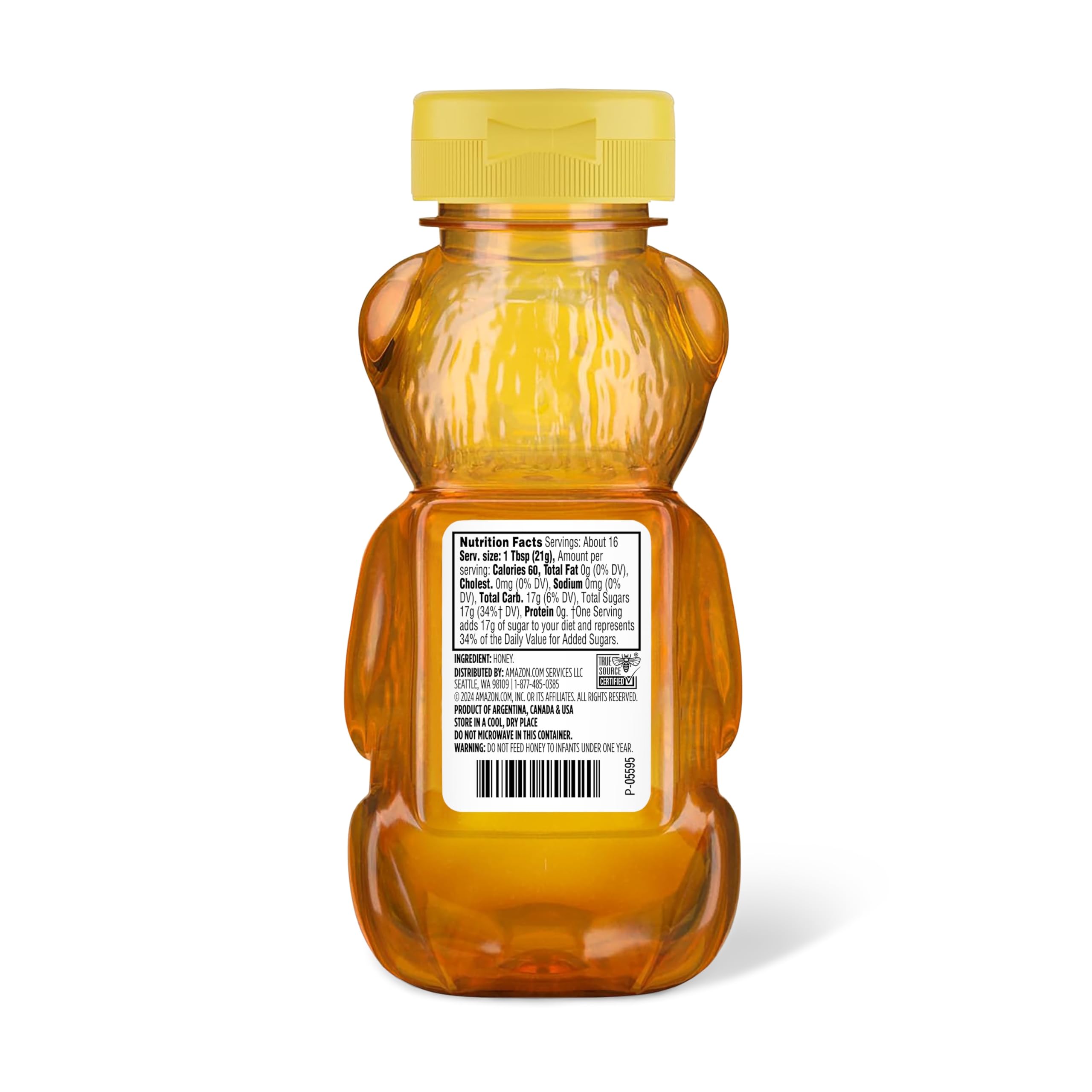 Amazon Grocery Golden Pure Honey amber jar closeup shows rich color and aroma.