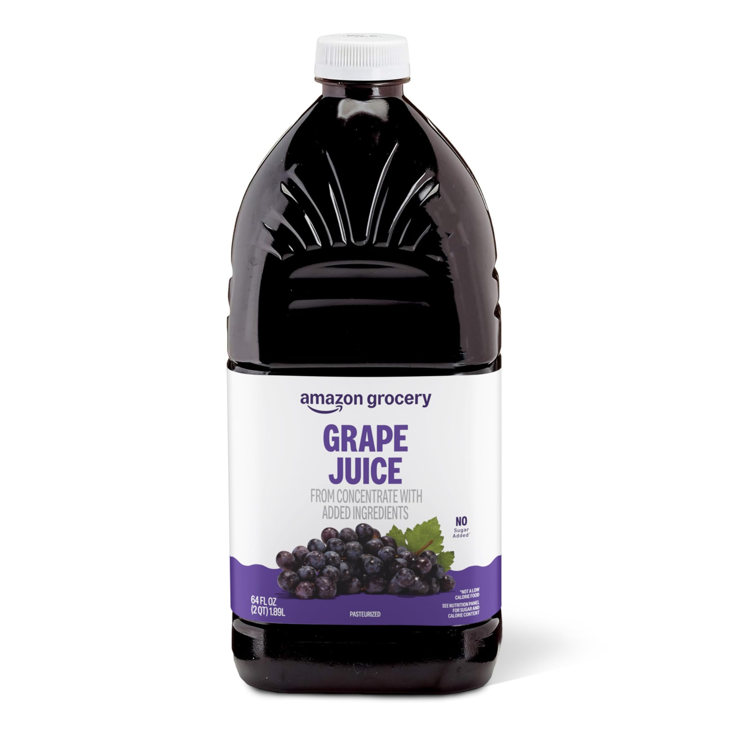 Amazon Grocery grape juice 64oz bottle ready for family meals and gatherings.