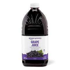 Amazon Grocery grape juice 64oz bottle ready for family meals and gatherings.
