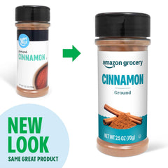 Amazon Grocery ground cinnamon pour shows easy shake-and-season action.