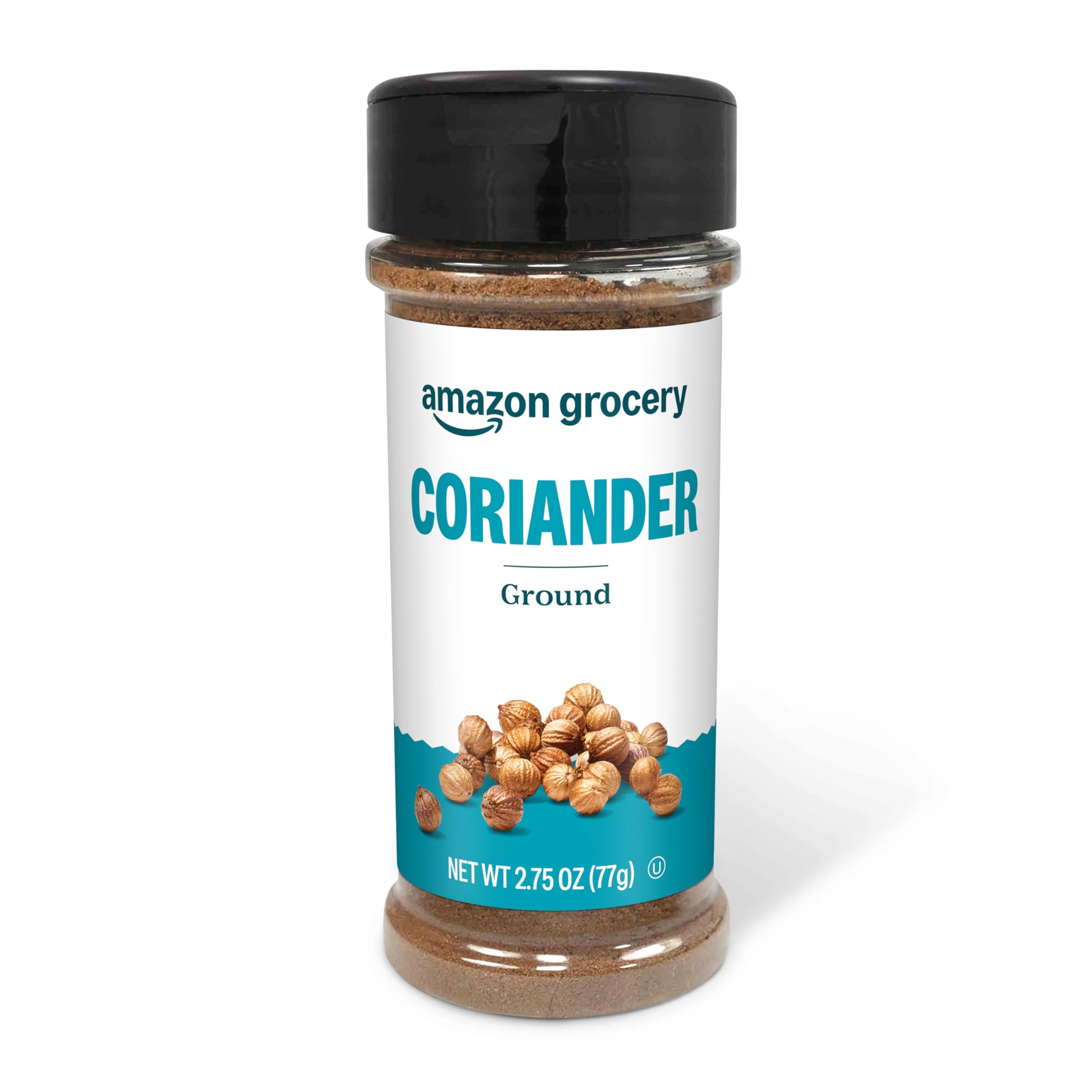 Amazon Grocery ground coriander bottle front for quick, flavorful meals.