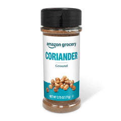 Amazon Grocery ground coriander bottle front for quick, flavorful meals.