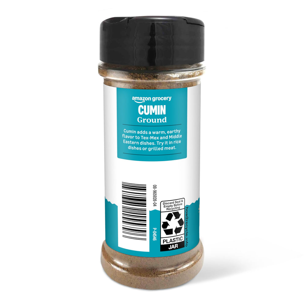 Amazon Grocery ground cumin being sprinkled over a finished dish for depth