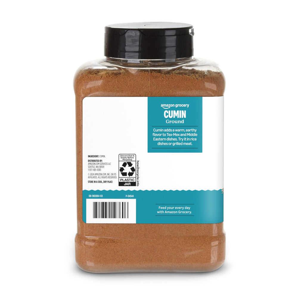 Amazon Grocery ground cumin spice dish showcasing aroma with vegetables and grains.