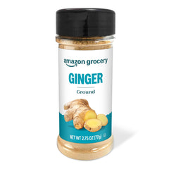 Amazon Grocery ground ginger bottle on pantry shelf for cooking flavor