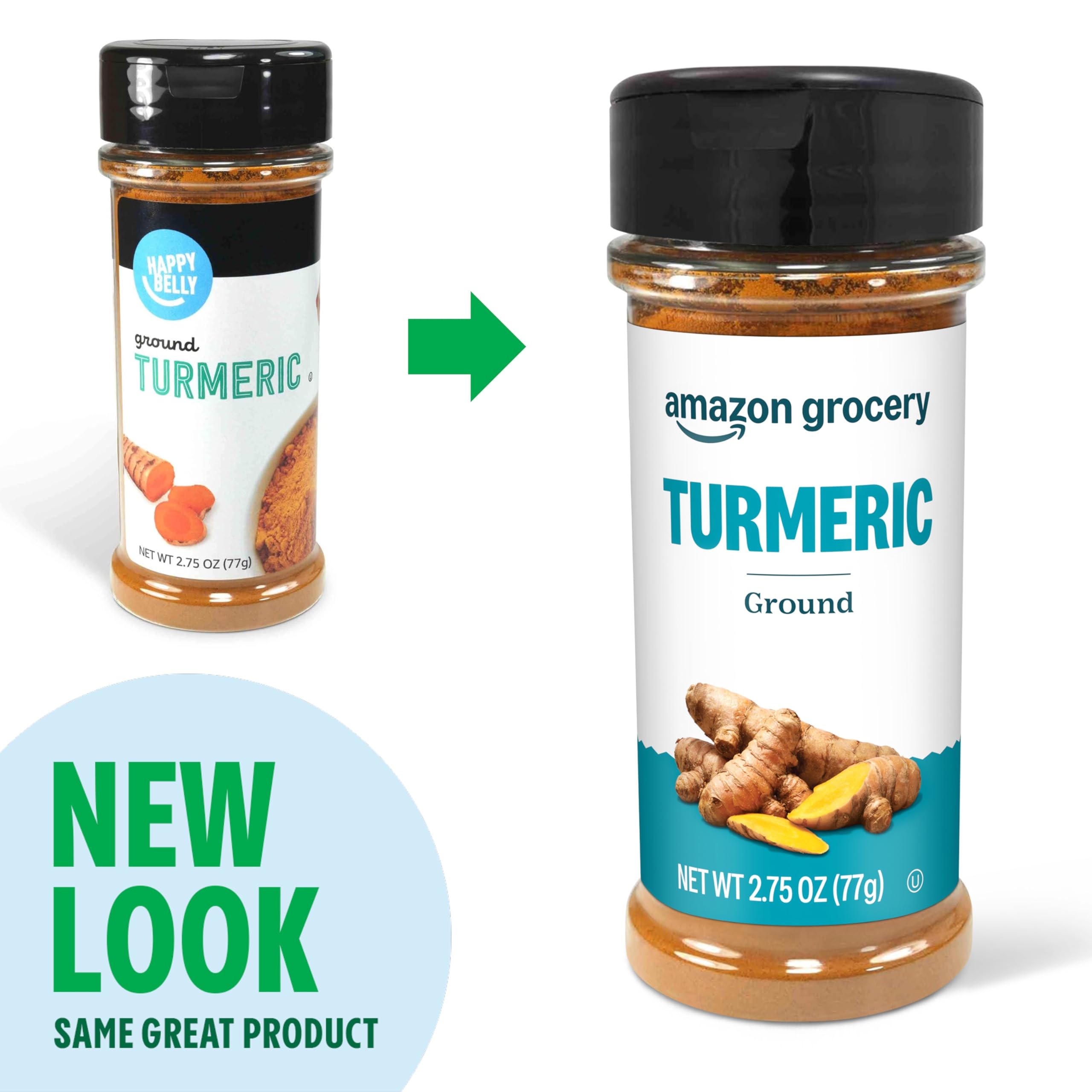 Amazon Grocery ground turmeric spice dust adds warm color to dishes