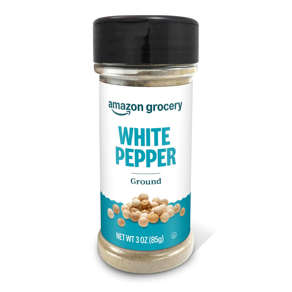 Amazon Grocery ground white pepper 3oz bottle ready to season soups and sauces with clean aroma