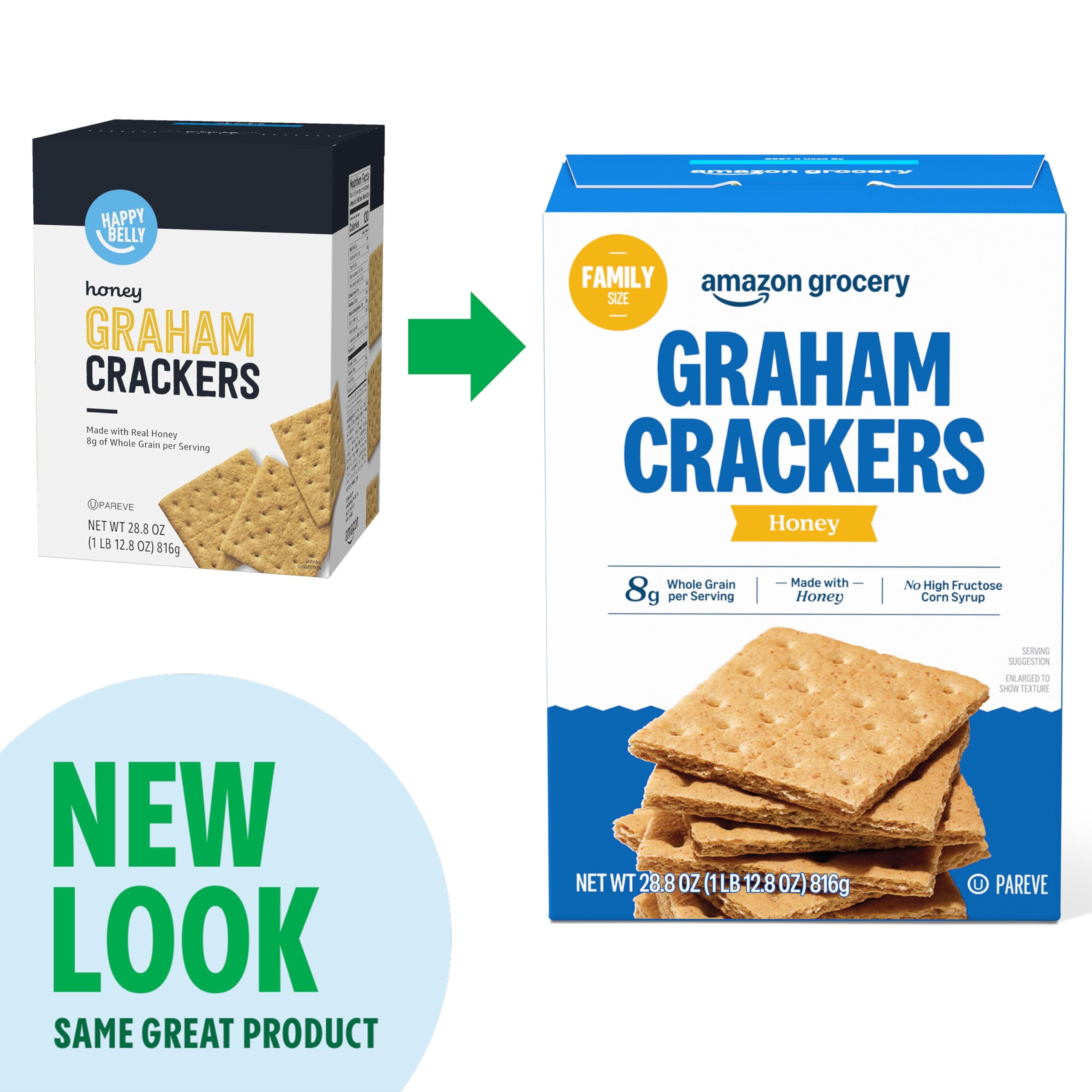 Lunchbox-ready Amazon Grocery Honey Graham Crackers snack