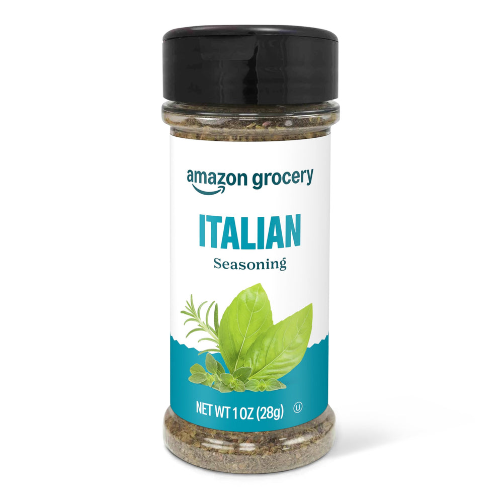 Amazon Grocery Italian Seasoning 1oz bottle ready to flavor sauces and pastas.