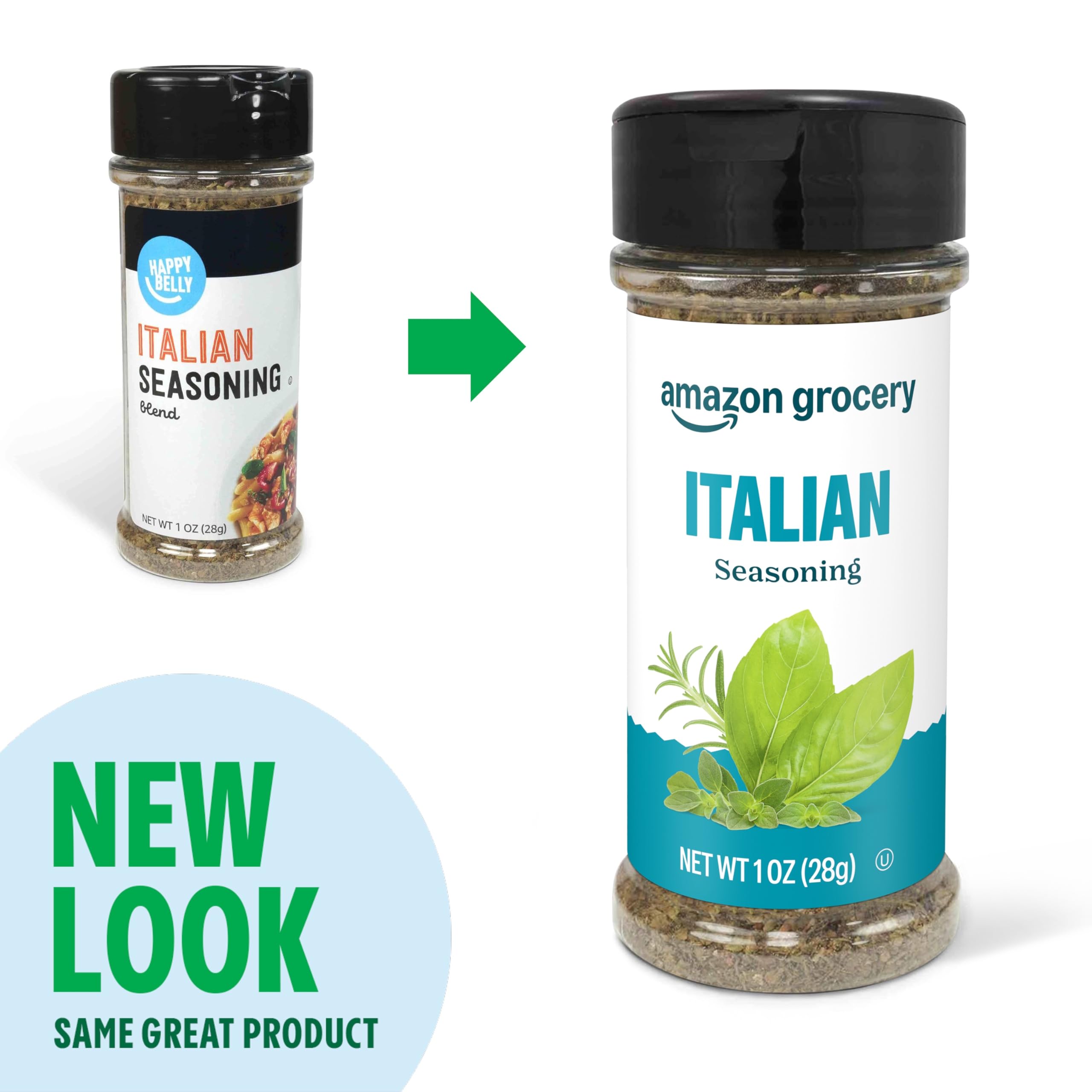Amazon Grocery Italian Seasoning being poured over vegetables for a quick flavor boost.
