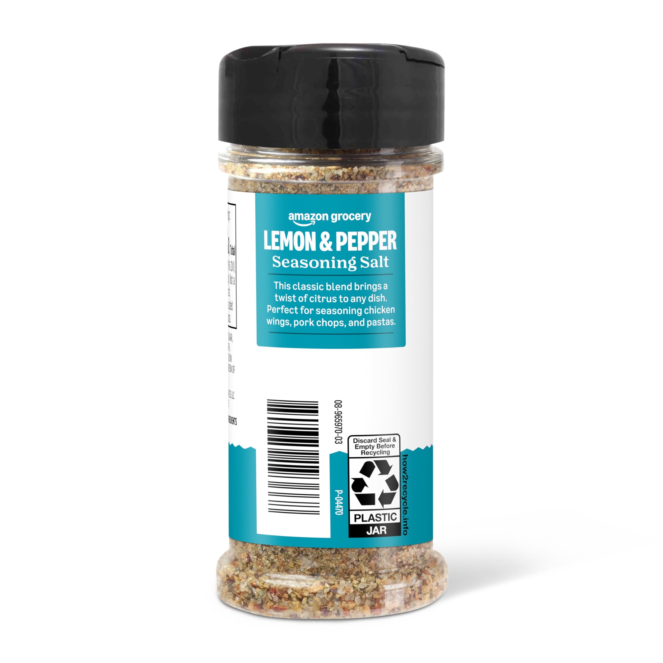 Amazon Grocery Lemon & Pepper shaker on the counter inspires flavorful weeknight ideas.