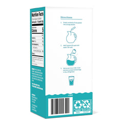Amazon Grocery Lemonade Drink Mix box side — compact design for pantry storage.