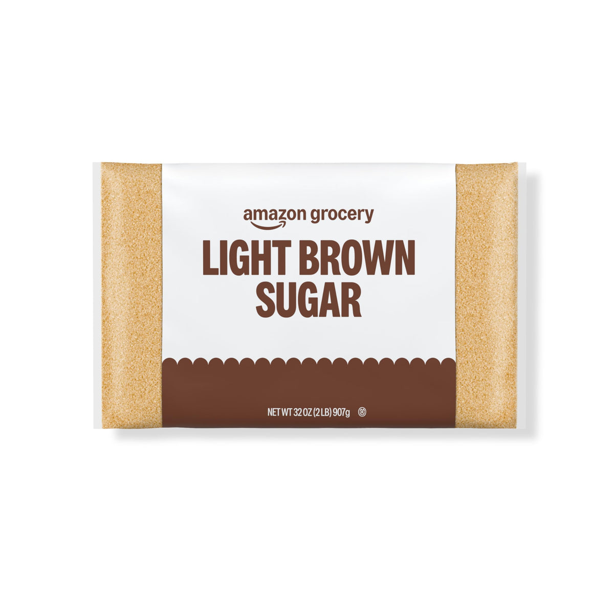 Amazon Grocery light brown sugar 2 lb bag ready for baking and everyday meals.