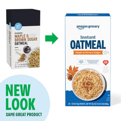 Steaming cup of oats ready for a fast breakfast