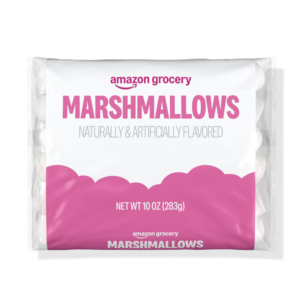 Amazon Grocery marshmallows bag front for easy snacking.