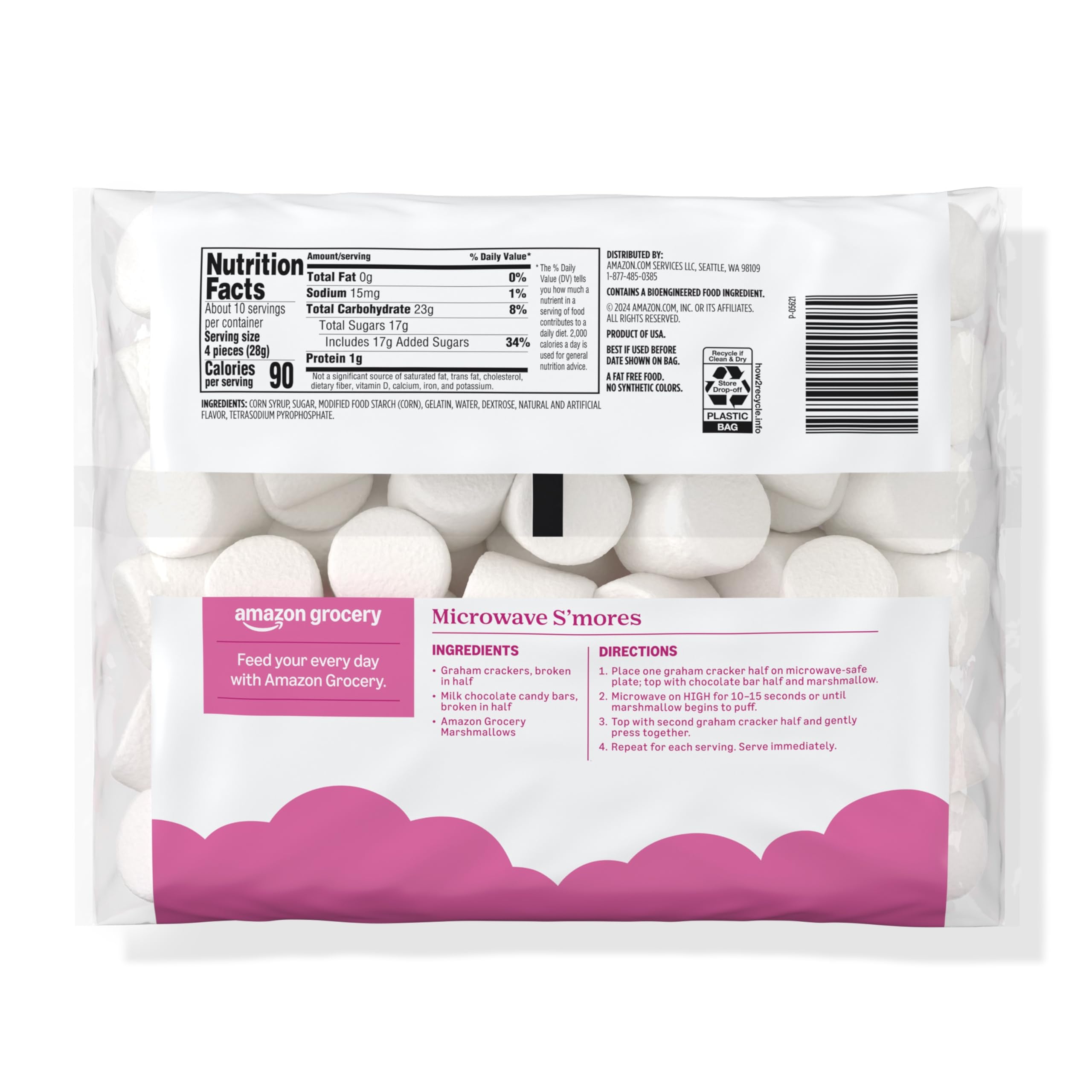Amazon Grocery marshmallows in bowl as a dessert topping.