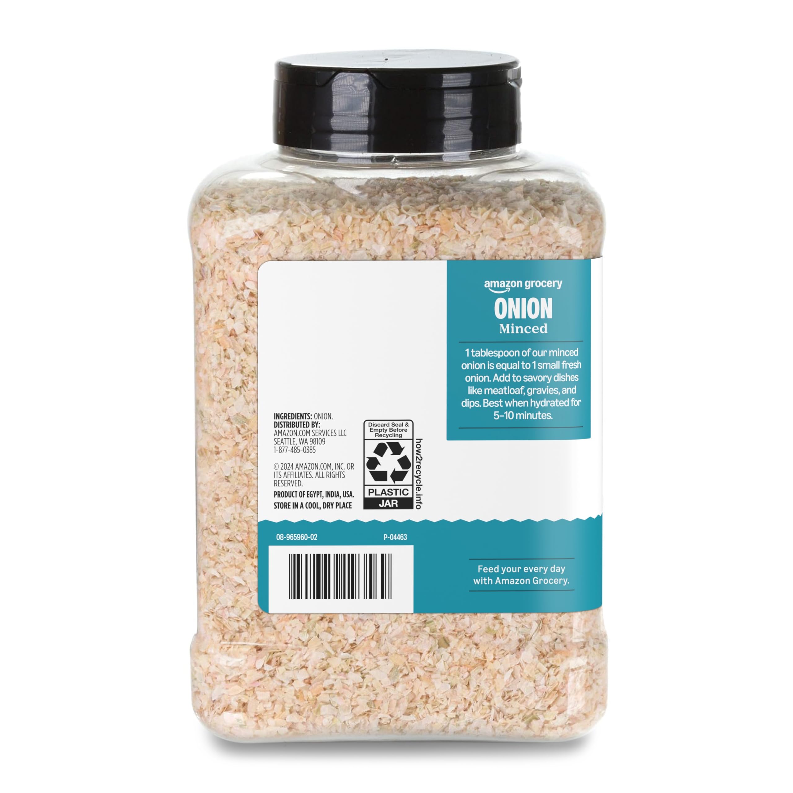 Scooped minced onion from Amazon Grocery used to flavor sauces