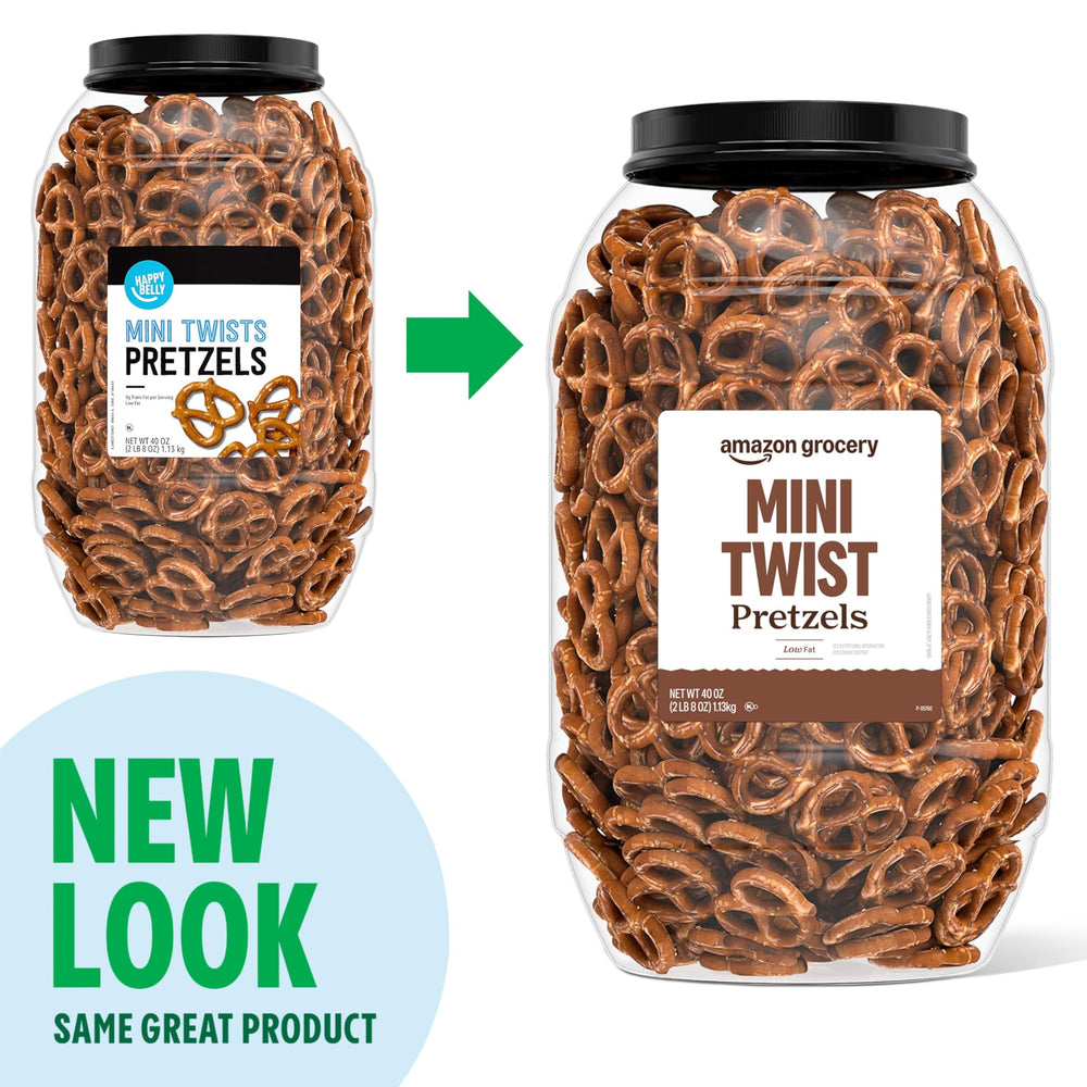 Amazon Grocery Mini Twist Pretzels 40oz bulk pack ready for pantry