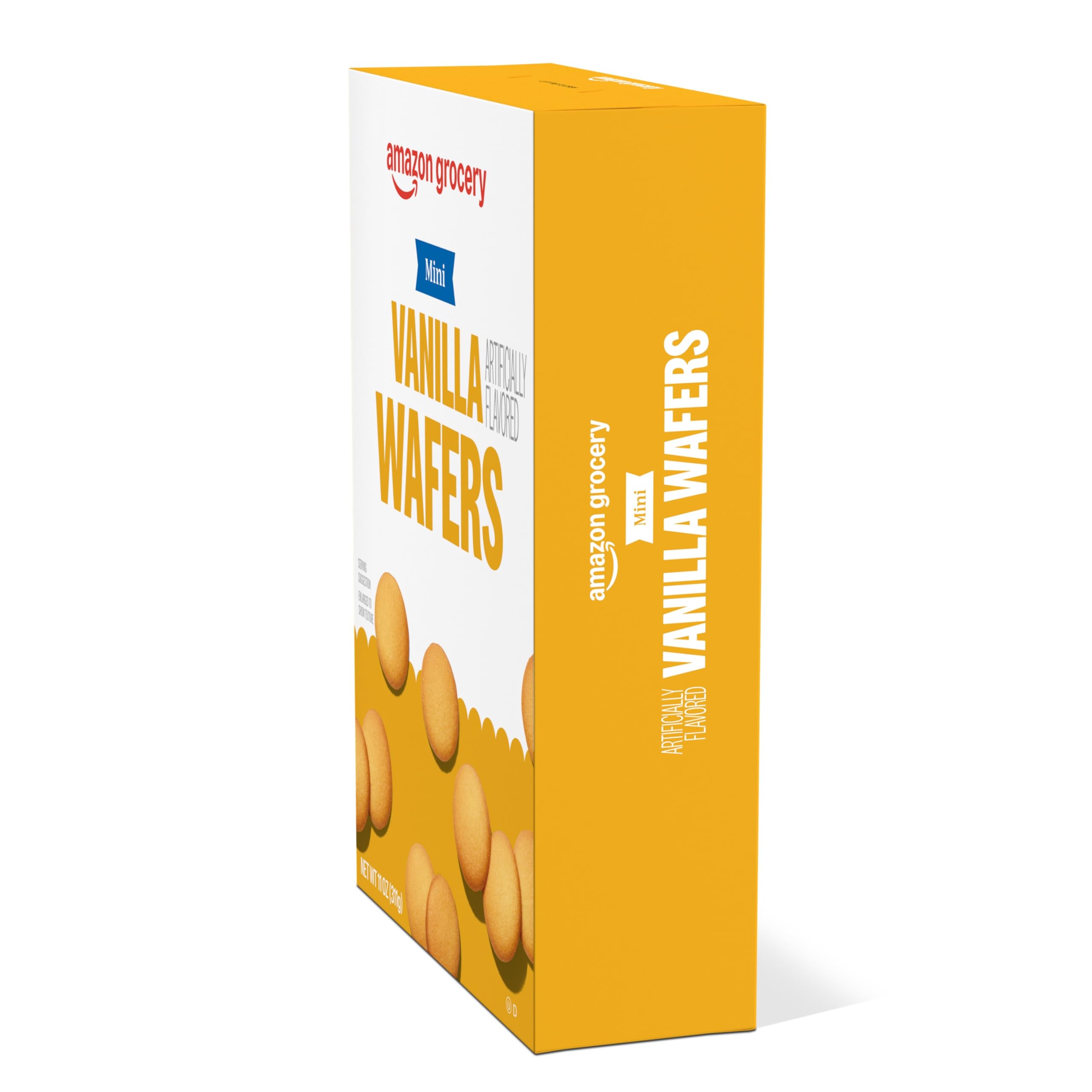 Amazon Grocery Mini Vanilla Wafers pantry display suggests family snack option