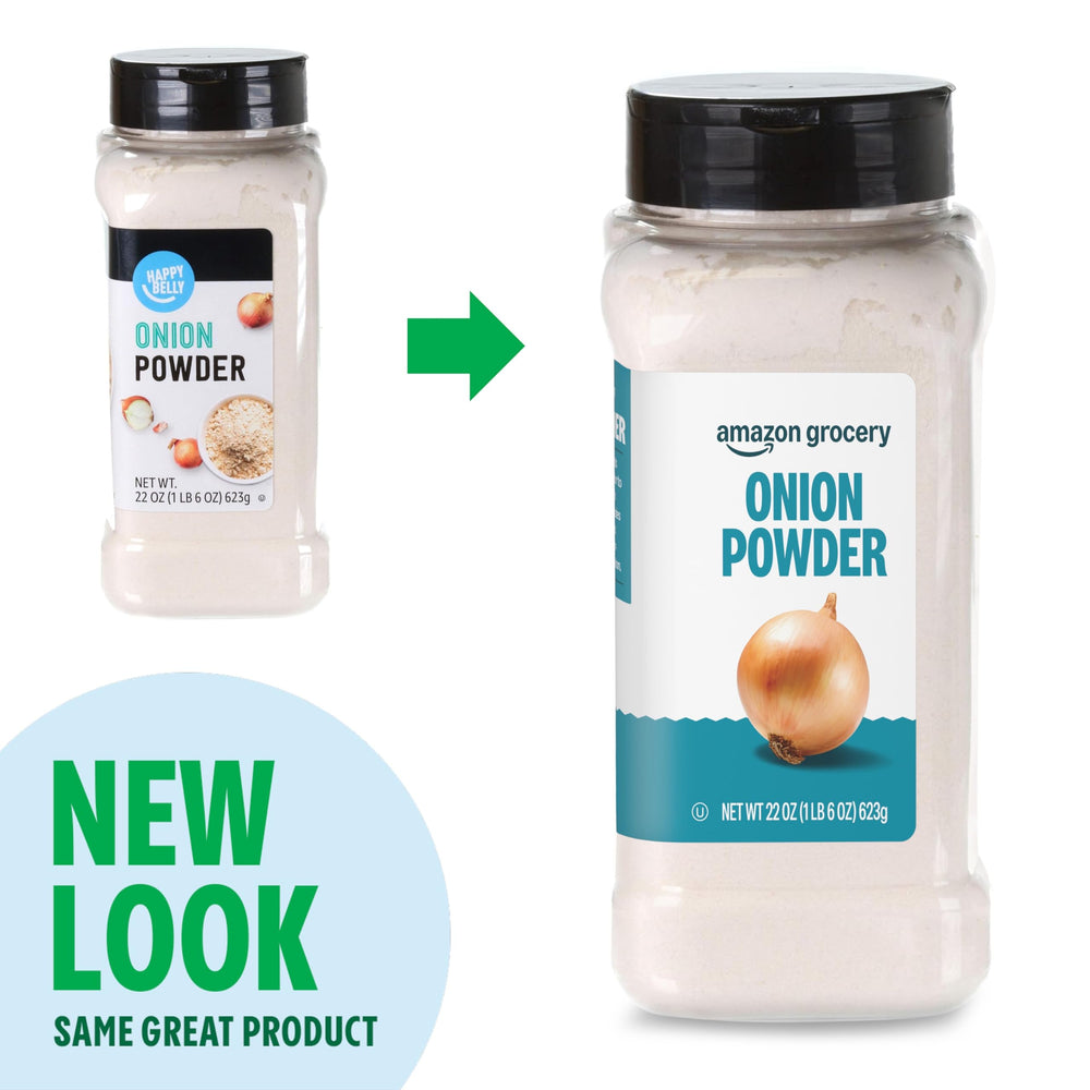 Amazon Grocery Onion Powder pour action for quick seasoning.