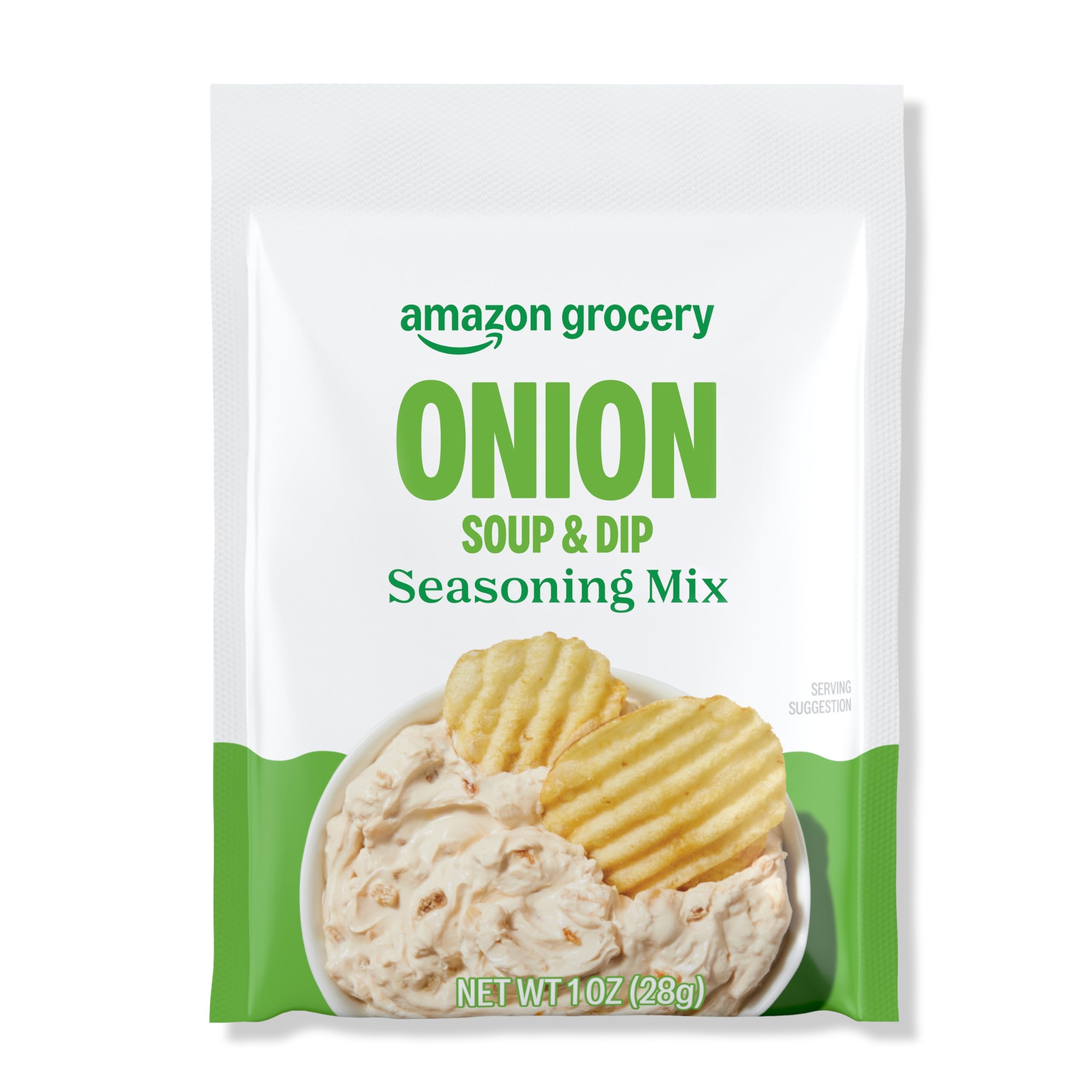 Amazon Grocery onion soup seasoning box-front offers quick flavor boost.