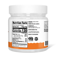 Amazon Grocery Organic Refined Coconut Oil jar closeup highlighting neutral aroma