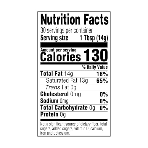 Amazon Grocery Organic Refined Coconut Oil label view for clean ingredients
