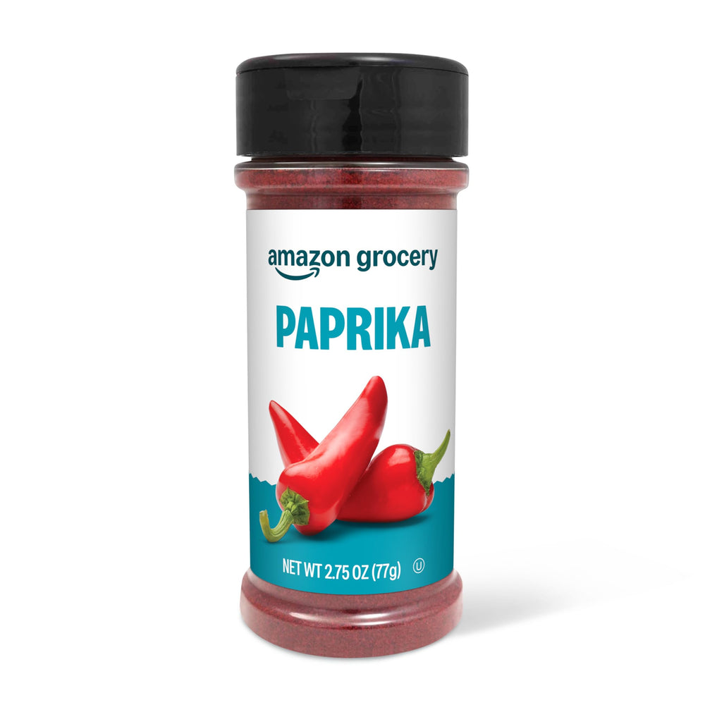 Amazon Grocery paprika jar on kitchen shelf for flavorful meals