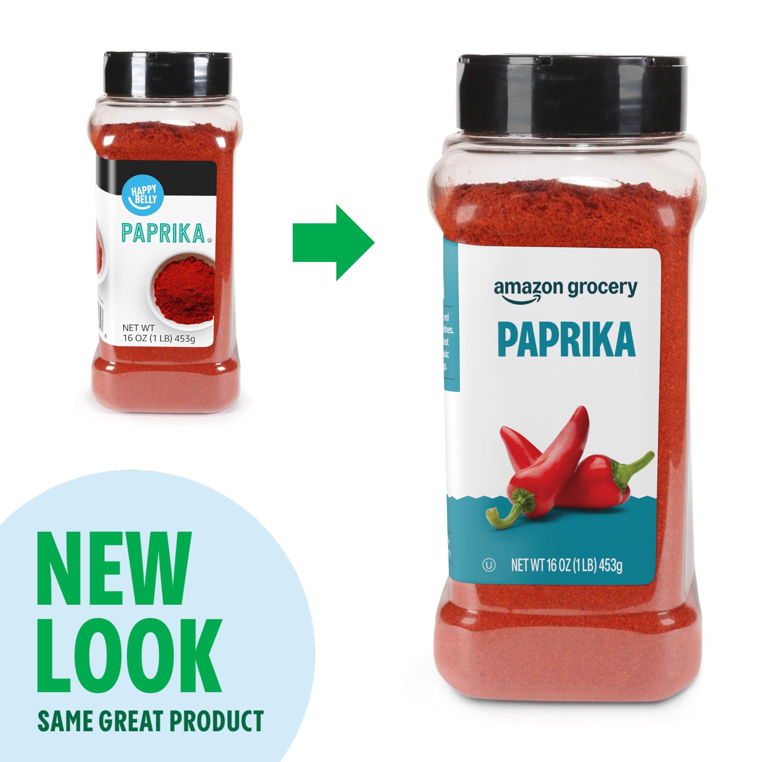 Amazon Grocery Paprika label close-up highlighting rich seasoning options